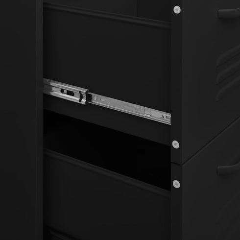 Lady Jillian -  Drawer Cabinet Black 80x35x101,5 cm Steel